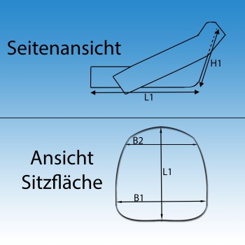 Sitzkissen Holder rot/gelb flach